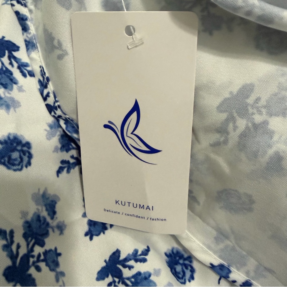 NWT/Women's Puff Sleeve/Floral Split Maxi/Flowy A Line Casual Dress/Size: XL - Picture 7 of 15